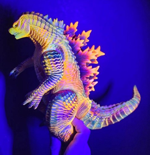 2024 SPIRAL TOY GODZILLA 2019 BURNING BLACKLIGHT ARTISAN DYNASTY LIMITED TO 50 - Picture 14 of 15