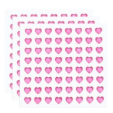 192 Pcs Heart Rhinestone 6mm Self Adhesive Gems Stickers, Dark Pink