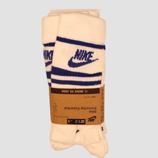Nike Unisex Sportswear Dri-FIT Everyday Essential Crew Socks Size Large 3 Pairs