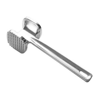 JDYYICZ Multi Meat Tenderizer Hammer with Comfortable-Grip medium, Silver