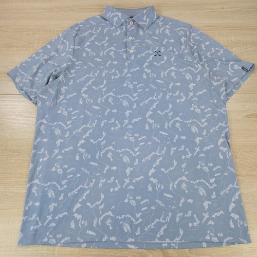 Men's XL 54 KJUS Troubadour Golf Club Top 100 Geometric AOP Pattern Polo Club - Picture 2 of 8