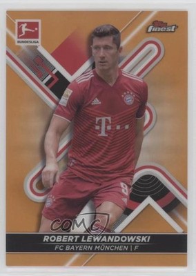 2021 Topps Finest Bundesliga Orange Refractor 12/25 Robert Lewandowski #127 07vd