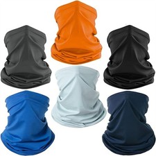 6PCS Neck Gaiter Face Cover Balaclava Bandana Breathable Sun Protection Mask