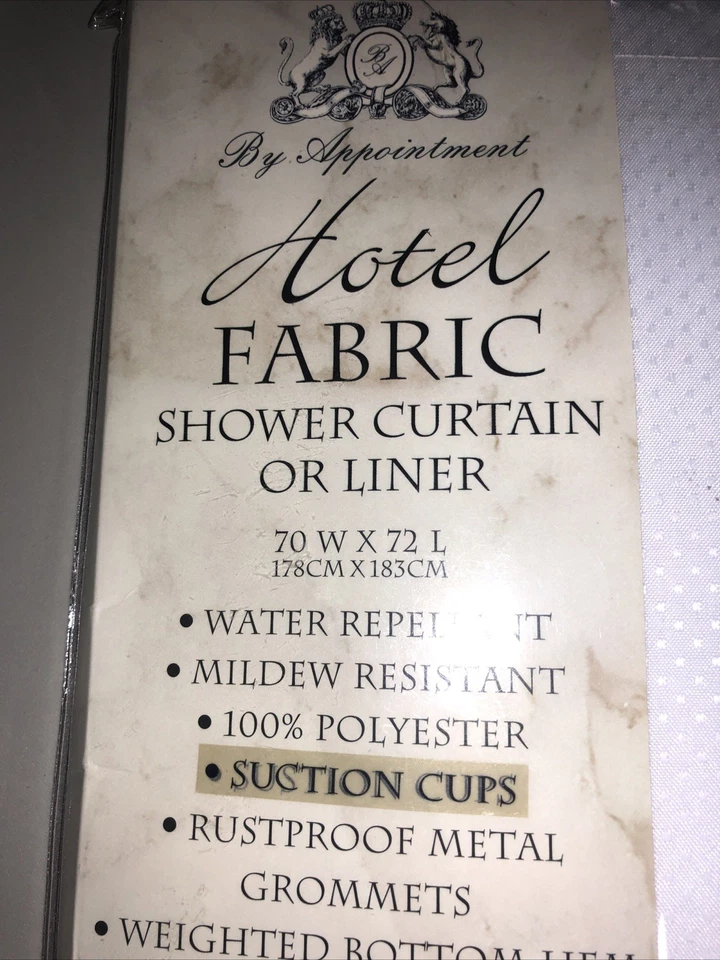 Cortina/revestimiento de ducha de tela de hotel Ex-Cell Home Fashions por cita 70" x 72 Foto 2 de 4