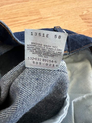 Vaquero occidental recto vintage Levis 505 xx para hombre 35x32 EE. UU. cremallera mosca años 90 americano - Imagen 6 de 10