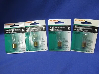 4 New Sylvania 15w Appliance Bulbs 120v T7 - Image 1 of 3
