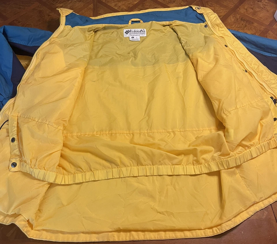 Chaqueta vintage Columbia Sportswear Company para mujer azul amarillo talla mediana Foto 2 de 4