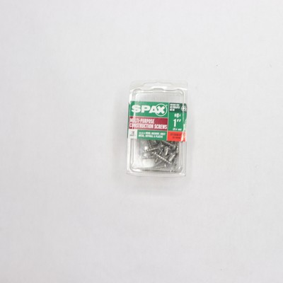 (30-Pk) SPAX Phillips/Square Pan Head Multi-Purpose Screws Zinc Plated #8 x 1''