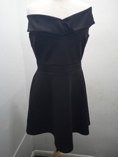 Ladies Dress Simply be Size 14 Black Cut Out Cold Shoulder