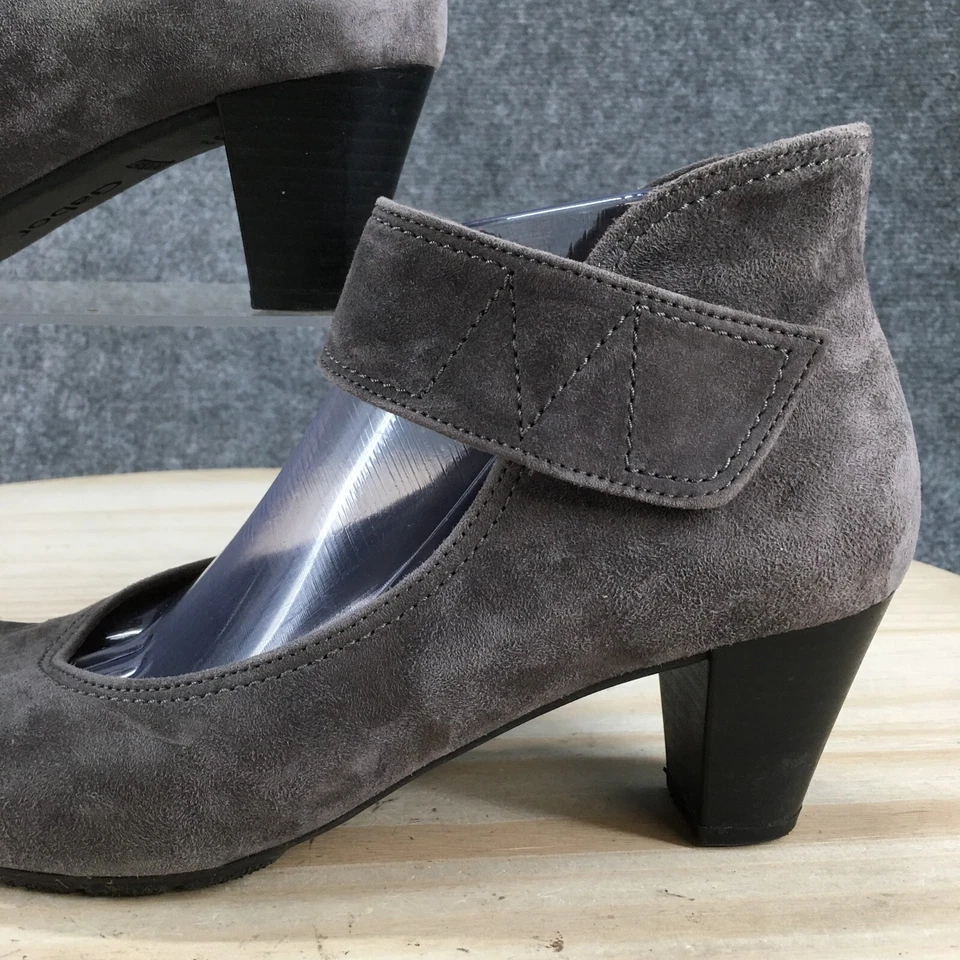 Zapatos de tacón Gabor para mujer UK7 US9.5 informales Mary Jane gris gamuza tacones en bloque Foto 3 de 4