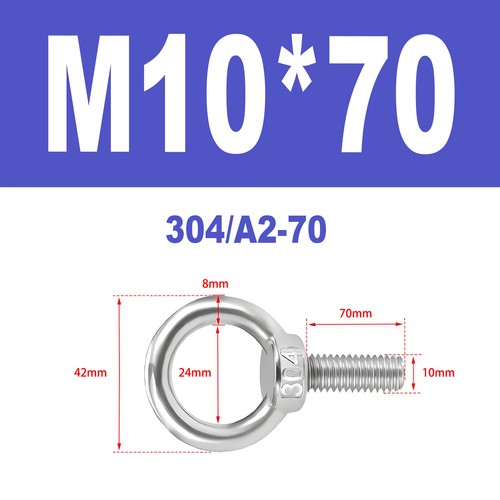 Ringschrauben Edelstahl V2A A2 Ösenschrauben M3-M18 Augbolzen Augenschrauben - Bild 80 von 122