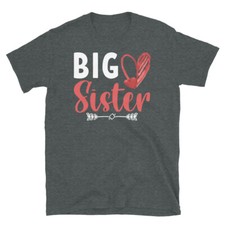 Big Sister Love Heart Sibling Pregnancy Announcement Short-Sleeve Unisex T-Shirt