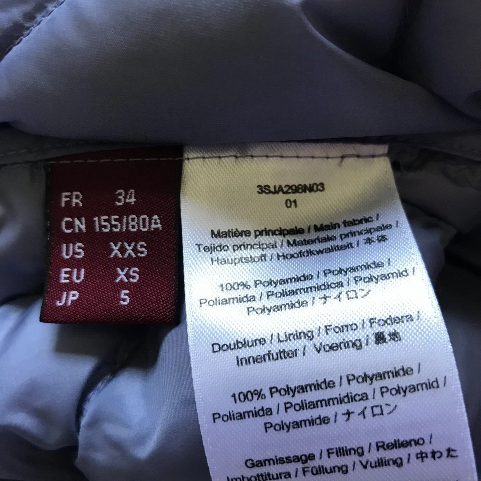 Colete acolchoado feminino Comptoir des Cottoniers XXS 34 azul com zíper preenchido - Imagem 4 de 4