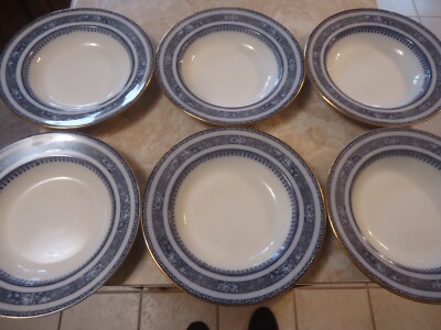 Set of 6 Ormande Losol Ware 10 3/8 '' Rimmed Pasta / Soup Bowls by Keeling Co Ltd