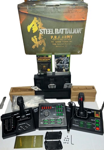 Steel Battalion Controller & 2 Game Set Xbox OG Complete CIB Tested & Works