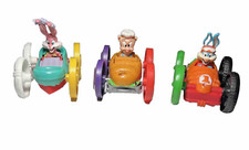 Set of 3 Vintage 1990's McDonalds Happy Meal Toys Tiny Toon Adventures Flip Cars