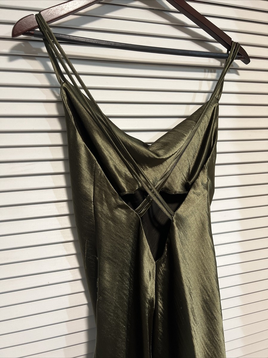 Asos Mini Slip Dress - Deep Green | eBay