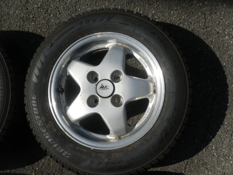 5,5x13 ET30 POSTERT ORIGINAL ALUFELGEN LK 4x100, 165/70 R13 Winterreifen 7mm - Bild 3 von 4