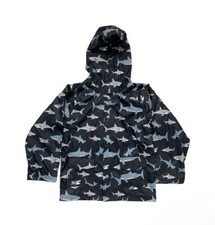 Hatley Shark School Waterproof Fleece Lined Hooded Raincoat Jacket