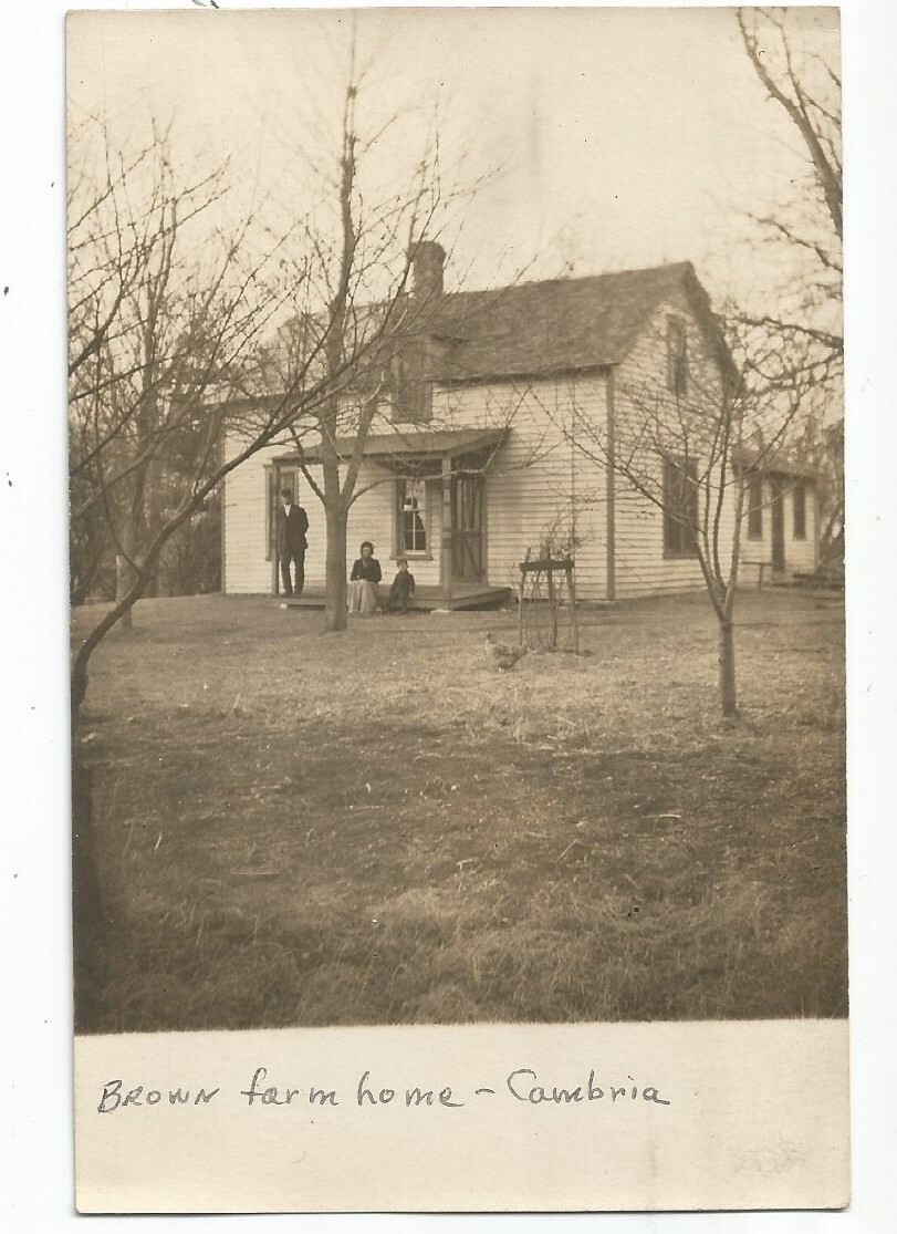 Cambria, IA Humeston, Iowa, Corydon 1910 RPPC Postcard, Brown Farm
