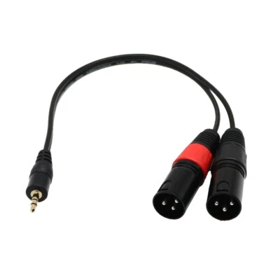 MARKENLOS 3,5 mm 1/8" Stereo Stecker TRS Audio Ja auf Dual XLR 3 poliges Y Kabel