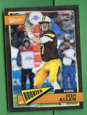 JOSH ALLEN 2018 PANINI CLASSICS FOOTBALL CHROME ROOKIE CARD BUFFALO BILLS WYO