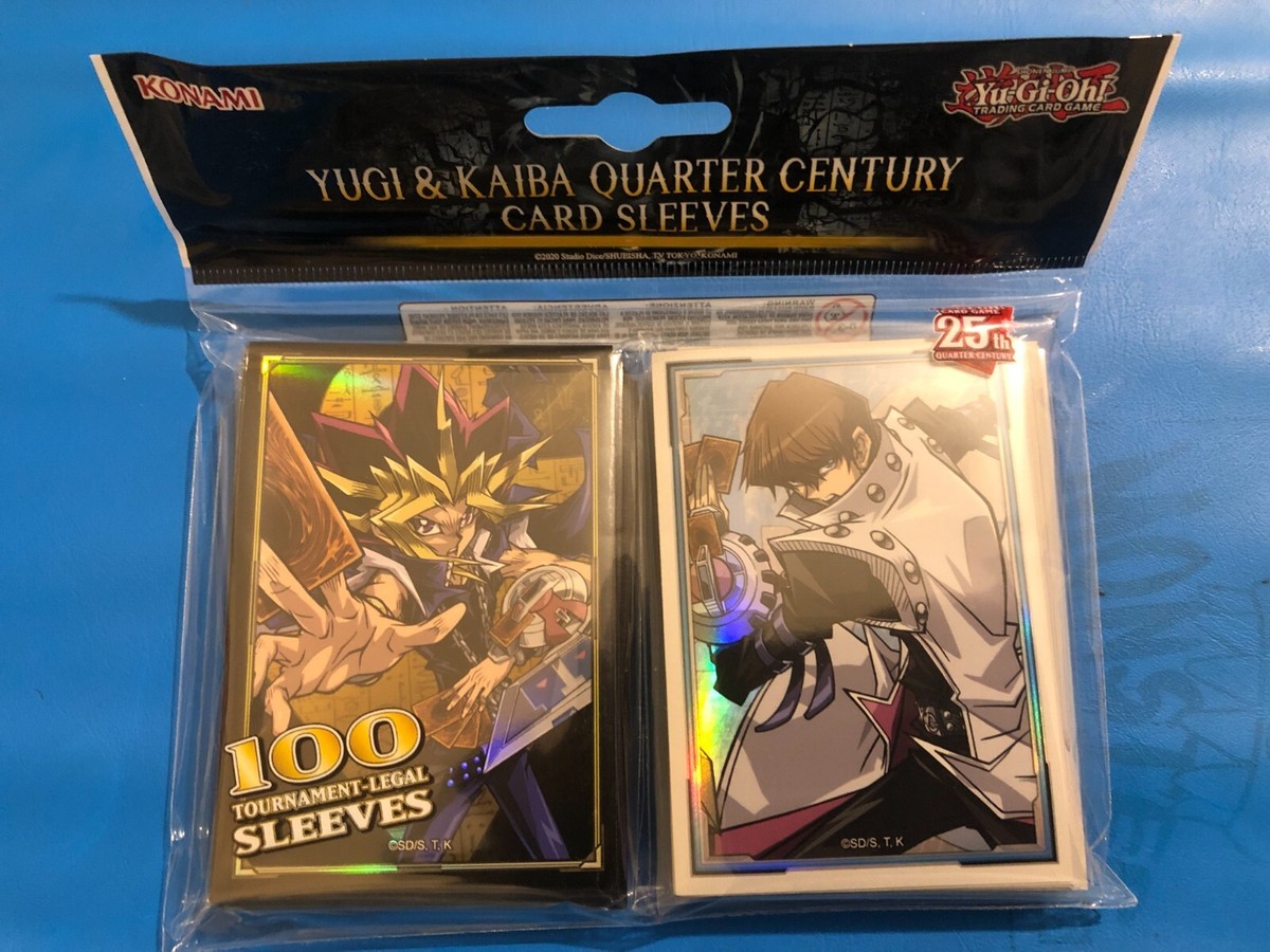 yugi & kaiba quarter century card sleeves Yu-Gi-Oh! Celebrating 25 years of Yu yugioh kaiba corporation card sleeves
