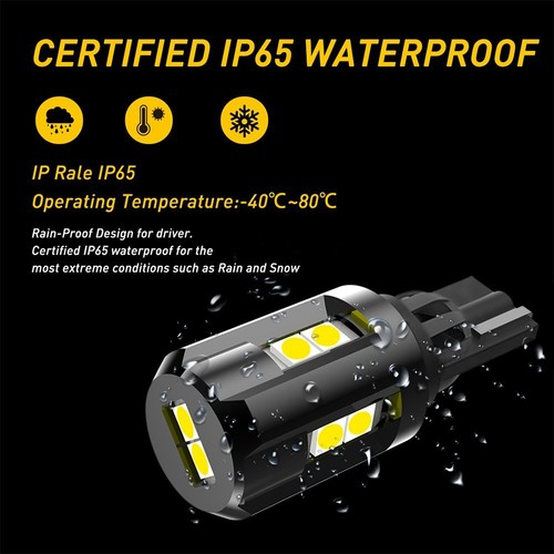 2pcs T15 W16W 921 Canbus Error Free LED Car Reverse Back Side Light Bulb AUXITO - Picture 7 of 10