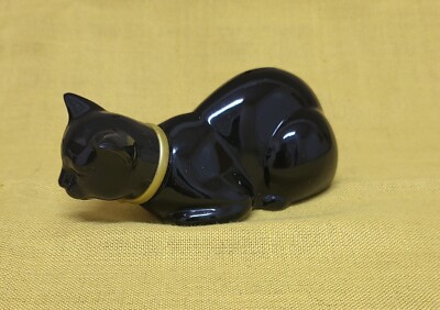Avon VTG Black Cat Here's My Heart Cologne Perfume Figurine Bottle
