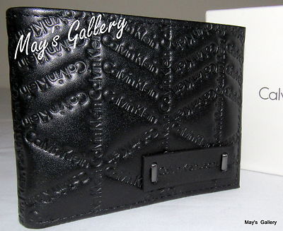 Calvin Klein Passcase Wallet BiFold lD Holder Leather Purse Bag
