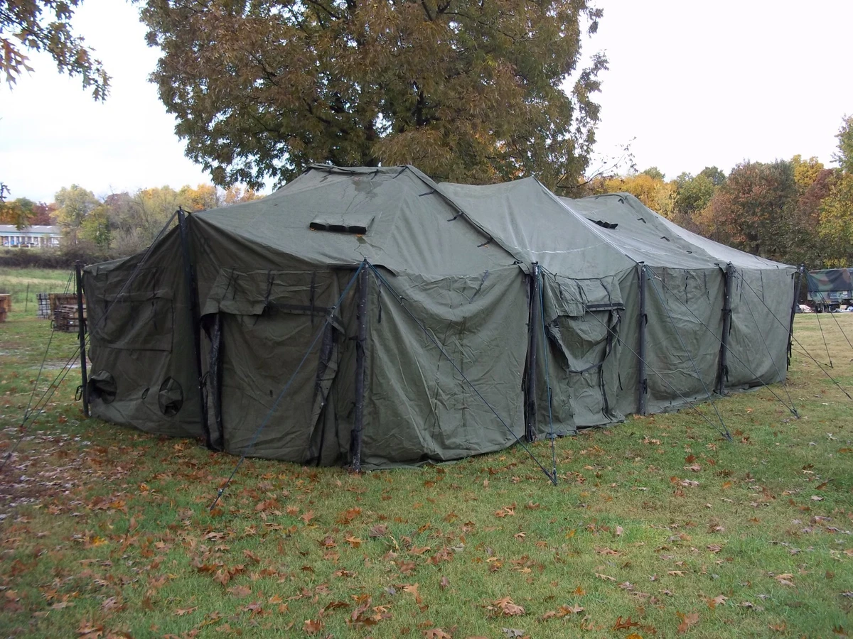 MILITARY SURPLUS 18x36 MGPTS TENT GOOD+ CONDITION GREEN CAMPING HUNTING US  ARMY