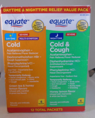 Equate Daytime Cold and Nighttime Relief Value Pack