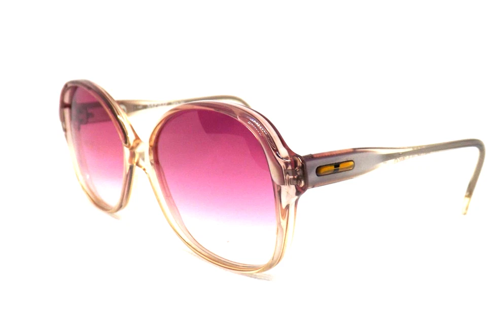 Occhiali da sole donna vintage anni 80 made in italy lente rosa plastica Safilo - Immagine 3 di 4