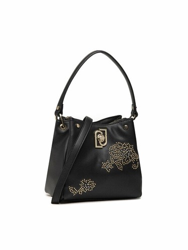 BORSA LIU JO SECCHIELLO PIACENTE AF1175 ECS BUCKET BAG BLACK NERO BORCHIE  SALDI | eBay