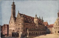 CPA AK Rothenburg Die Zwein Rathauser am Marktplatz GERMANY (1076410)