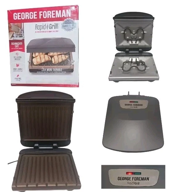 George Foreman Rapid Grill Indoor Grill & Panini Press Family Size RPGF3602TG