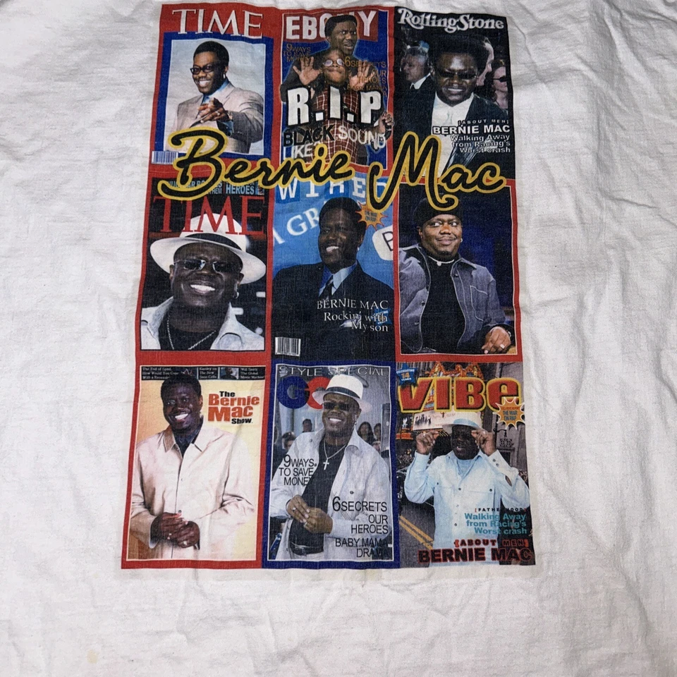 Camiseta De Colección Retro Bernie Mac RIP Actor Conmemorativo Comediante Negra Hip Hop 3XL Foto 2 de 4