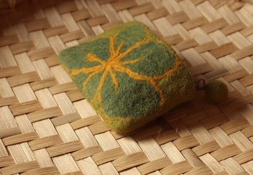 Flower Women's Felt Coin Purse Pouch Nepal 3x5 inches - Picture 7 of 14