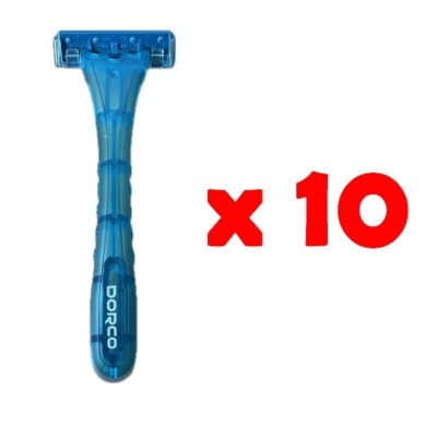 [DORCO] Touch3 Disposable Razor, Triple blade, Blue Color - 10pcs