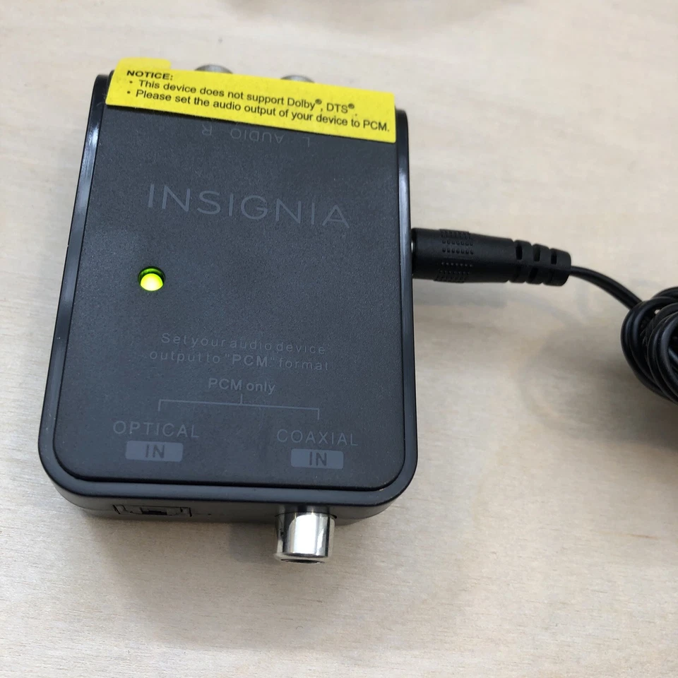 Adaptador convertidor de audio digital a analógico coaxial óptico Insignia para receptores Foto 3 de 4
