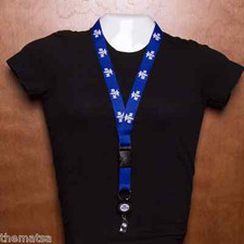 NURSE RN REGISTERED NURSE CADUCEUS HOSPITAL MEDICAL EMBROIDERED BLUE LANYARD