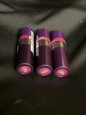 Lot Of 3 CoverGirl Simply Ageless Hyaluronic Acid Lipstick #350 Honest Berry