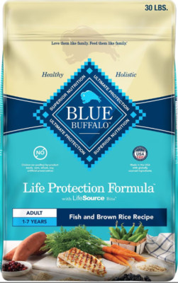 Blue Buffalo Dog Food, Life Protection Formula Natural Fish & Rice Dog Food 30lb