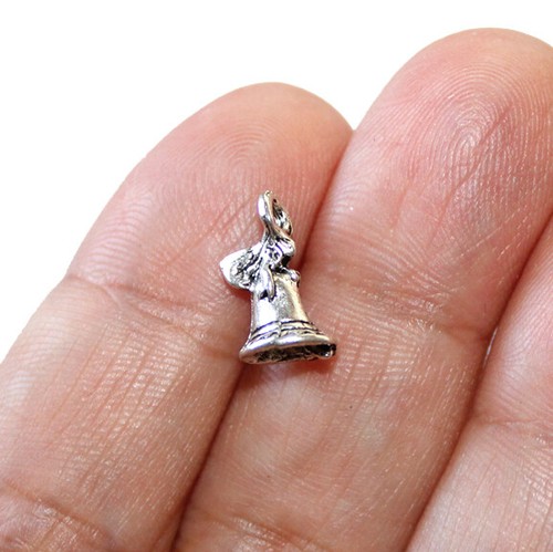 Bell Charms Antique Silver Tone Two Sided 3D (20 charms in one lot) s - Picture 2 of 3