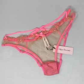 Agent Provocateur Tessy Pink Brief AP4 Large NWT