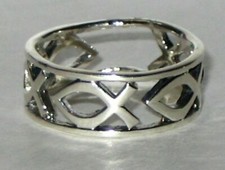 Sterling Silver Fish Ring sizes 6, 7, 8 S633