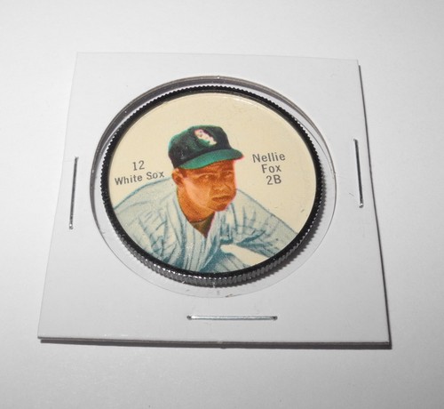 1962 Salada Baseball Coin Pin #12 Nellie Fox Chicago White Sox Near Mint