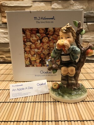 RARE FIND GOEBEL Hummel -  An Apple A Day  #403, TMK6, MIB, 6.50  Tall