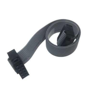IDC Gray Ribbon FC Dual Head JTAG Cable AVR Download Spacing 2.54MM Forward