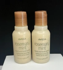Aveda Rosemary Mint Hand and Body Wash  1.7oz 50mL  NW-O BOX (LOT OF 2)